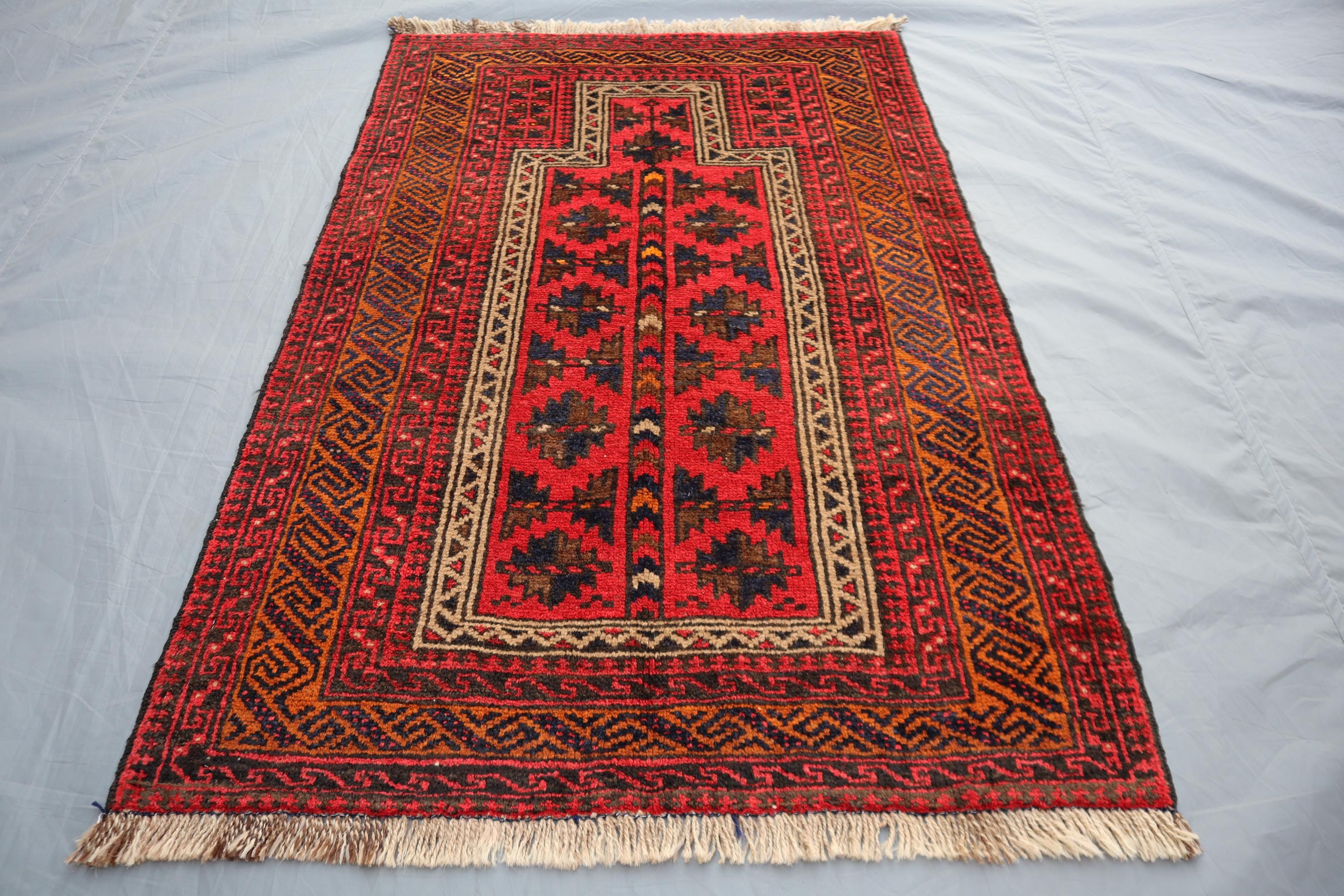 【80's Vintage rug】190×111cm　アフガン　トルクメン 80's Vintage rug】190×111cm アフガン トルクメン 80's Vintage