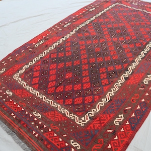 Collectors piece 5x9 Kilim Area Rug - Afghan Handmade Wool Flatweave Kilim Rug - Antique Tribal Maimana Kilim Rug - Bedroom, Living Room Rug