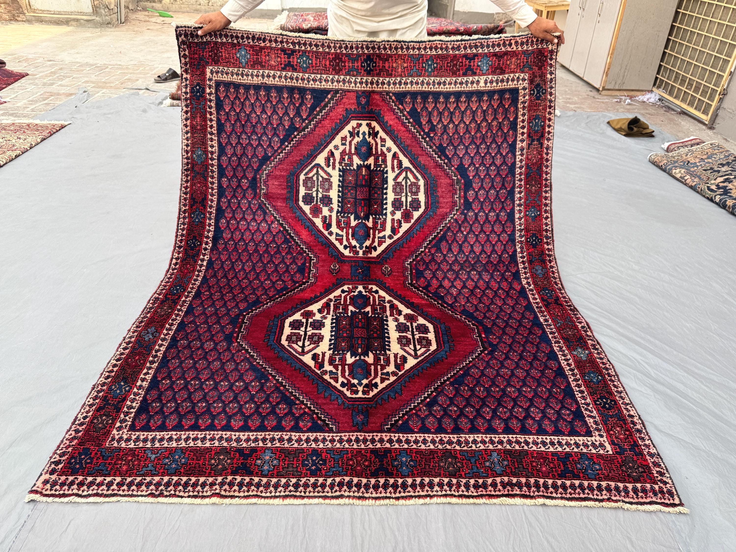 ✦Vintage Afghan Rug✦ 190cm×98cm ペルシャ絨毯 Afghan Antique Rugs