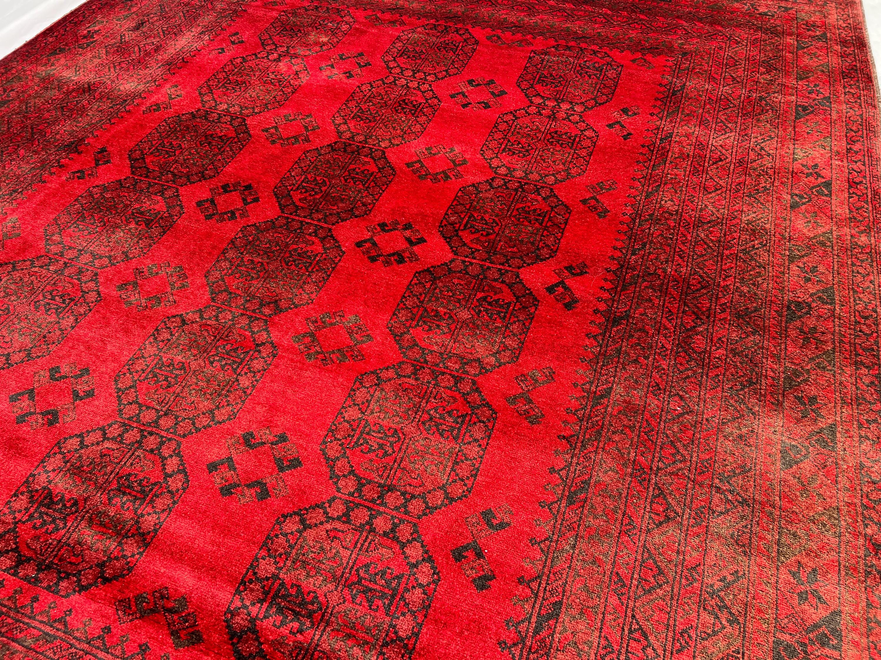 7x10 ヴィンテージ トルクメンラグ：手織りウール エルサリ・フィル