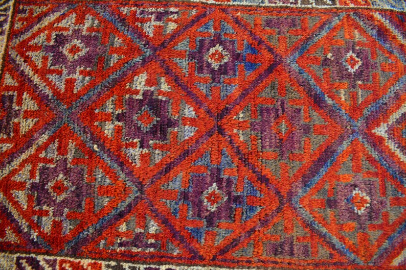 2/'2 x 2/'11 Feet Handmade Afghan Tribal Baluch Vintage rug SIZE Home Decor Rug.