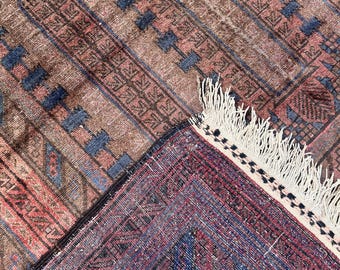 【vintage rug】バルーチ族　ヴィンテージ　アフガン　幾何学模様 アンティーク アフガン バルーチ ラグ – 6'5