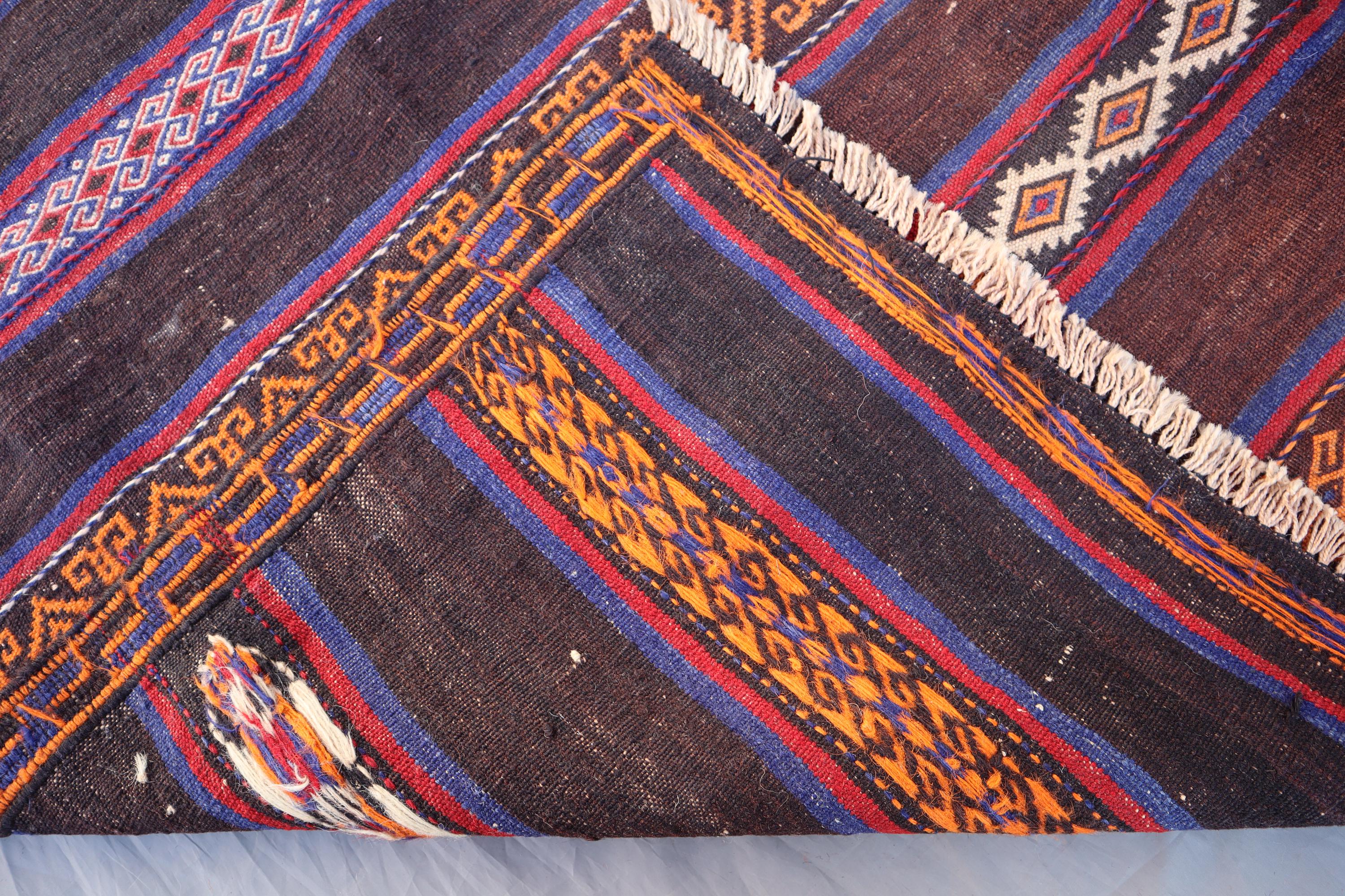 Buy Vintage Afghan Kilim Rug (5'2x7'6) – Handwoven Tribal Wool