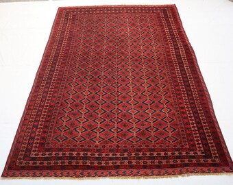 SIZE : 6&#39;4 x 9&#39;9 Feet Gorgeous Handmade Fine Quality Beljik 100% Wool Mishwani Living Room Area Rug. Floor Rug. Tribal Area Rug