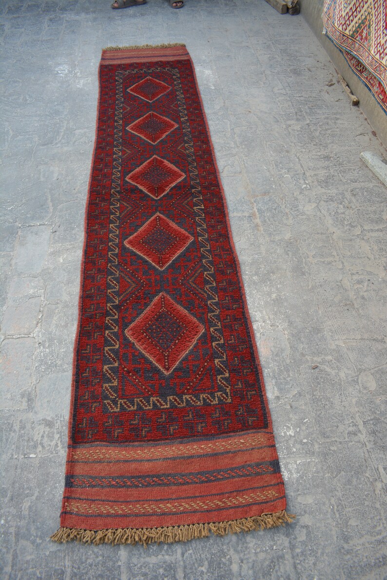 1/'11 x 8/'11 Feet Handmade Vintage Afghan Mishwani runner