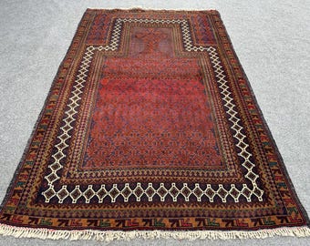 【Vintage】236cm×114cm　ペルシャラグ　トルクメン族　アフガン Vintage】236cm×114cm ペルシャラグ トルクメン族 アフガン Vintage