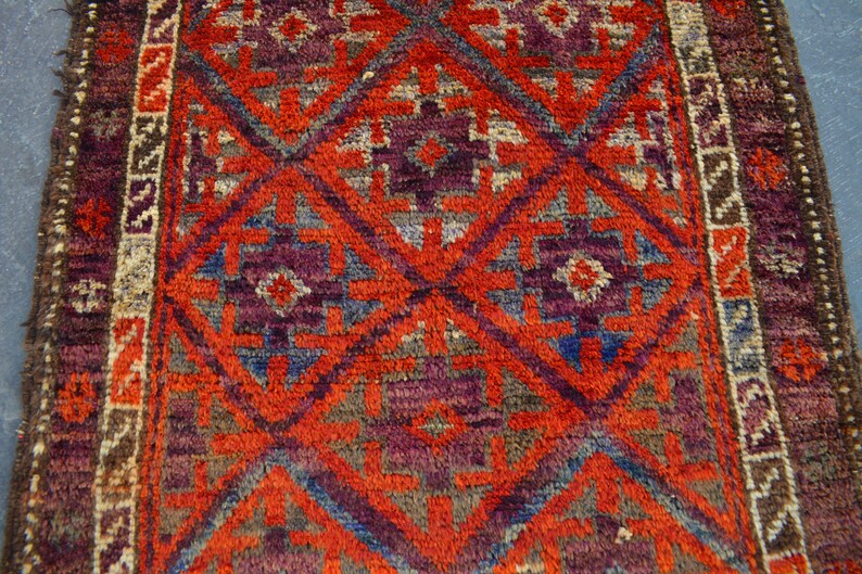 2/'2 x 2/'11 Feet Handmade Afghan Tribal Baluch Vintage rug SIZE Home Decor Rug.