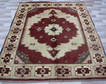 5x6 タブリーズ アフガンラグ：手織りウール、植物染料 - Etsy 日本