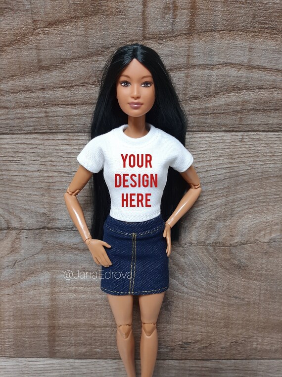 Printed T-shirt for Barbie Poppy Dolls 