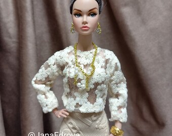 Lace top for Barbie, Poppy dolls