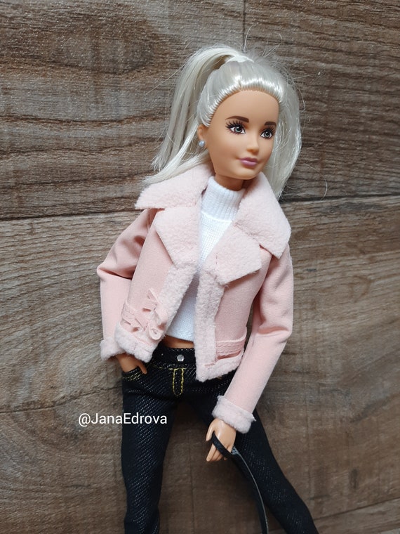 Chaqueta rosa claro con pelaje corto para Barbie muñecas - Etsy España