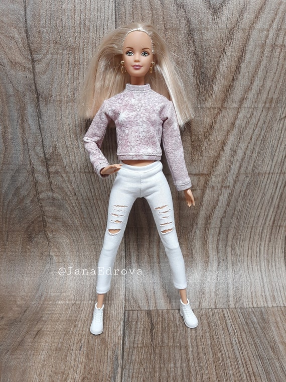 T-shirt lange mouw Barbie Poppy poppen - Etsy Nederland