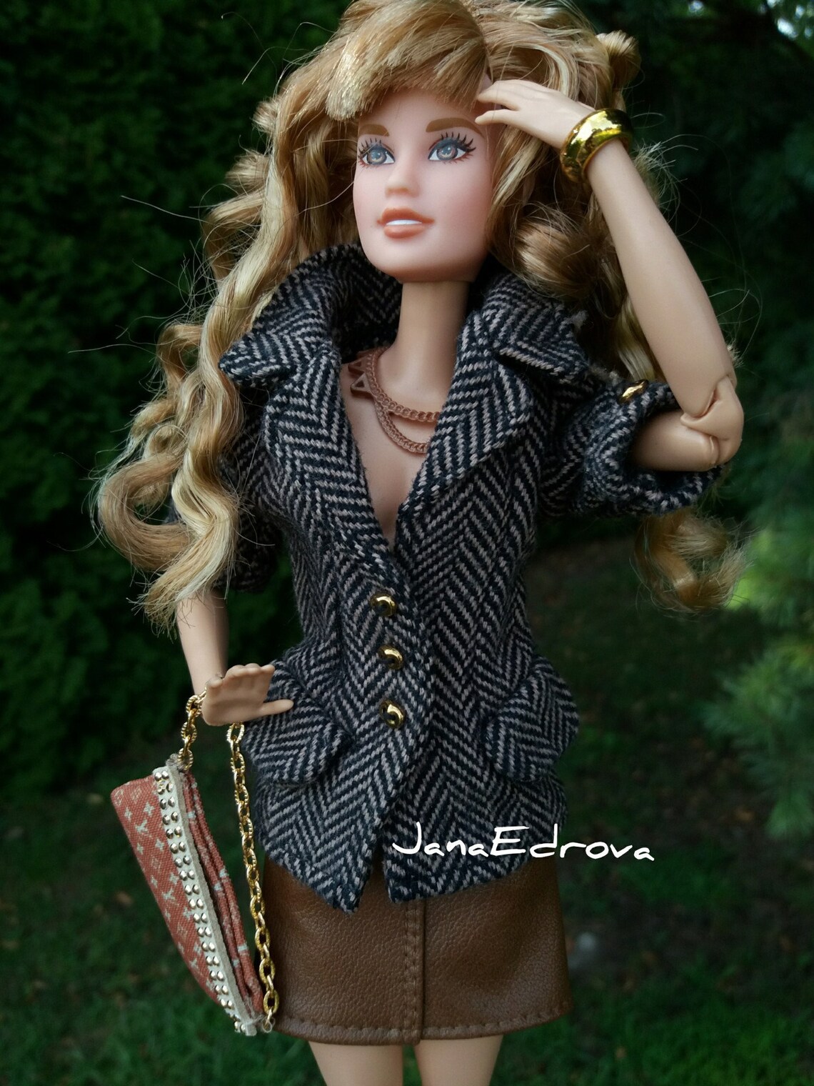 Brown Wool Jacket for Barbie dolls | Etsy