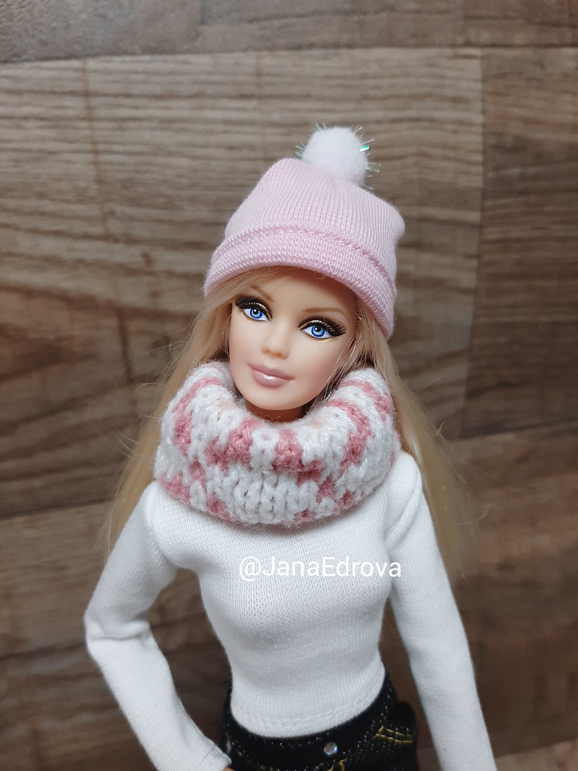 barbie hat and scarf