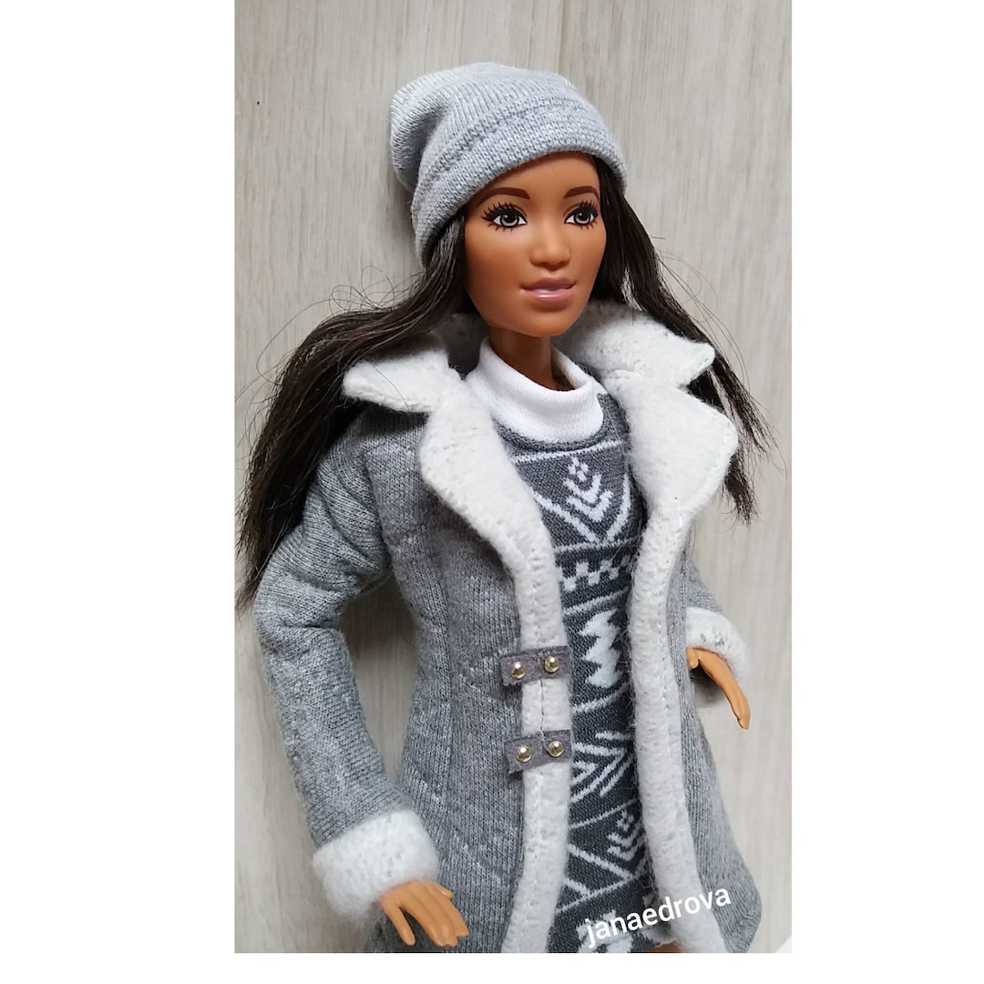 Gray Coat for Barbie - Etsy