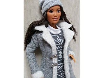Gray coat for Barbie