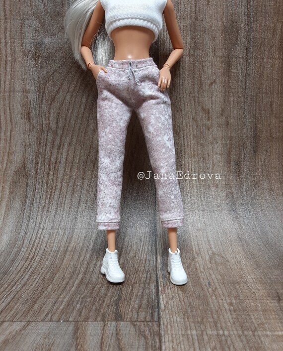 Grey Pink Leggings With Pockets for 