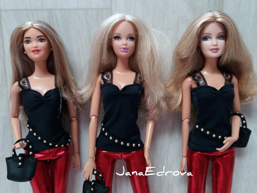 Black Top for Barbie Dolls ROCK STYLE - Etsy