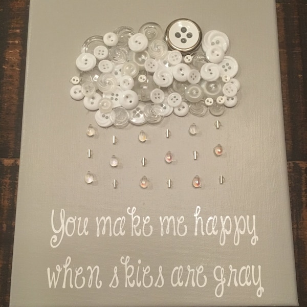 You Make Me Happy When Skies Are Gray, Button Art