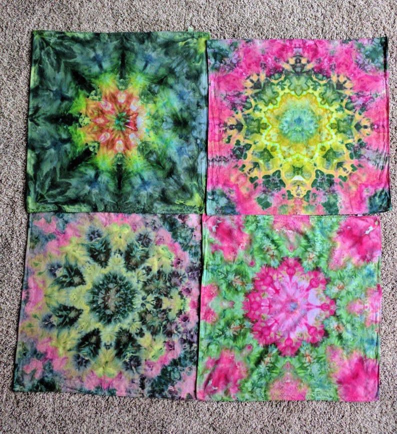 Tie Dye Ice Dye Queen Sized Quilt Kit Peony Garden Etsy