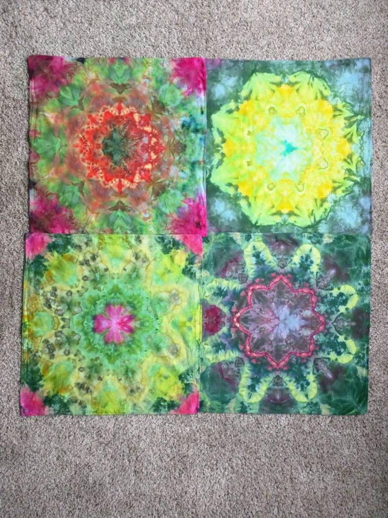 Tie Dye Ice Dye Queen Sized Quilt Kit Peony Garden Etsy