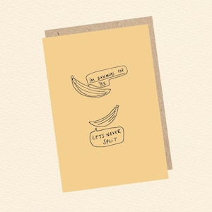 Carte de Saint-Valentin des bananes pour vous
