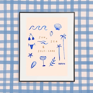 Sea, Sun & Self-Care A4 print