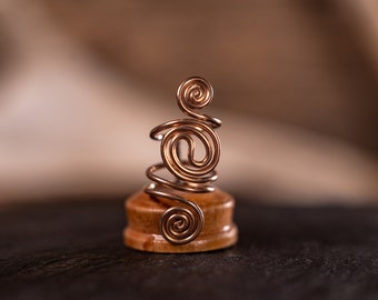 Handmade bronze yin yang spiral metal dreadlock bead / dread charm