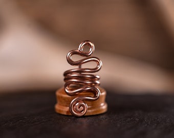 Handgemachte Kupfer Spirale Metall Dreadlock Perle, Dread Charm