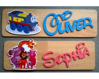 door name disney style personalized door plaque personalised any name unique hand made toy in england