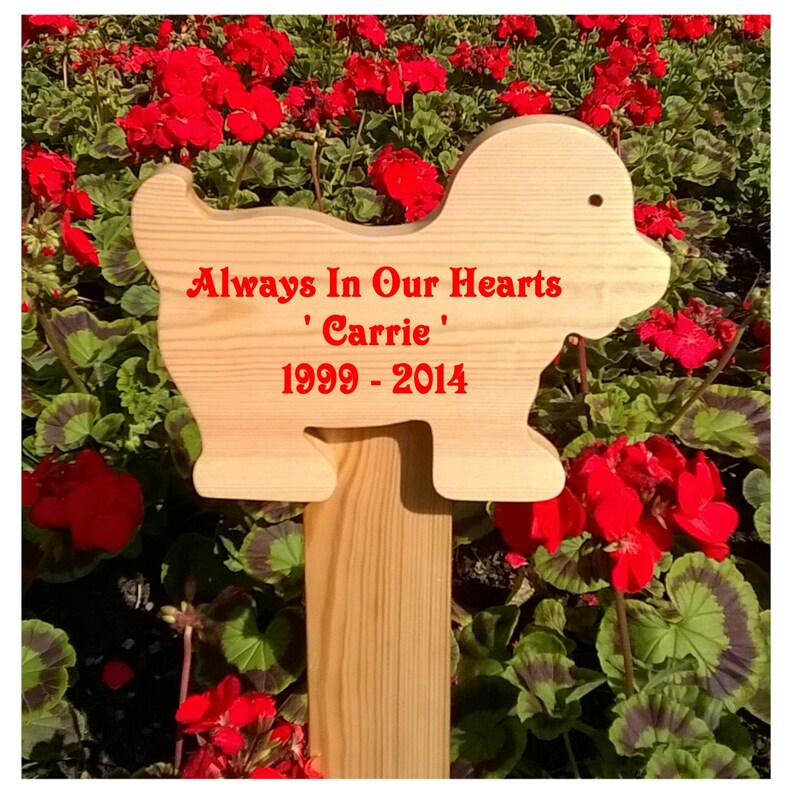 wooden hand made pet memorial cross grave marker rip beautiful memorial made in the uk image 2