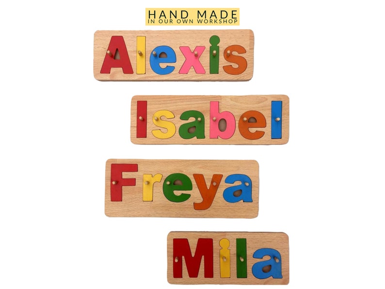 name jigsaw puzzles personalized jigsaw name educational toy personalised jigsaw toy name puzzle handmade jigsaw wooden jigsaw image 3