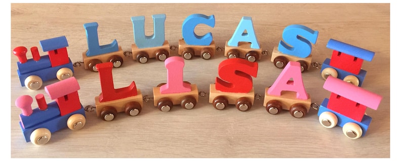 name train personalized wooden train name toddler gift christening gift boys or girls present wooden hand made train letters personalised image 9