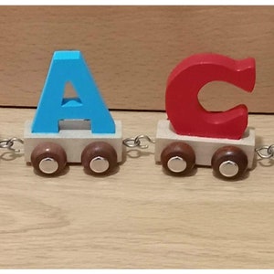 train name baby christening gift name train birthday gift personalized boy or girl gift toddler present handmade letter train wooden train image 4