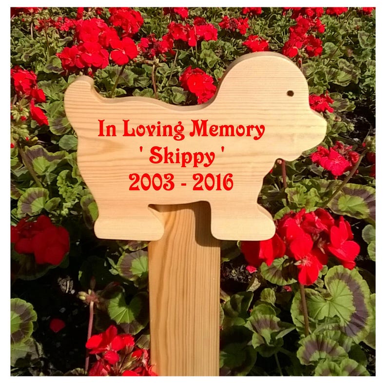 wooden hand made pet memorial cross grave marker rip beautiful memorial made in the uk image 3