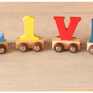 name train personalized wooden train name toddler gift christening gift boys or girls present wooden hand made train letters personalised image 7