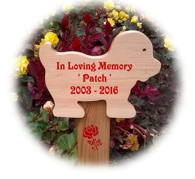 wooden hand made pet memorial cross grave marker rip beautiful memorial made in the uk image 1