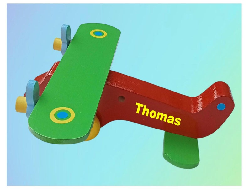 large toy wooden aeroplane, personalized toy, aeroplane, hand made toy, large wooden plane, boys and girls toys, child's birthday gift image 6