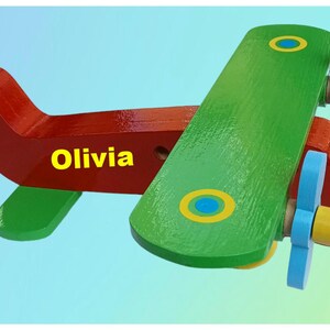 large toy wooden aeroplane, personalized toy, aeroplane, hand made toy, large wooden plane, boys and girls toys, child's birthday gift image 7