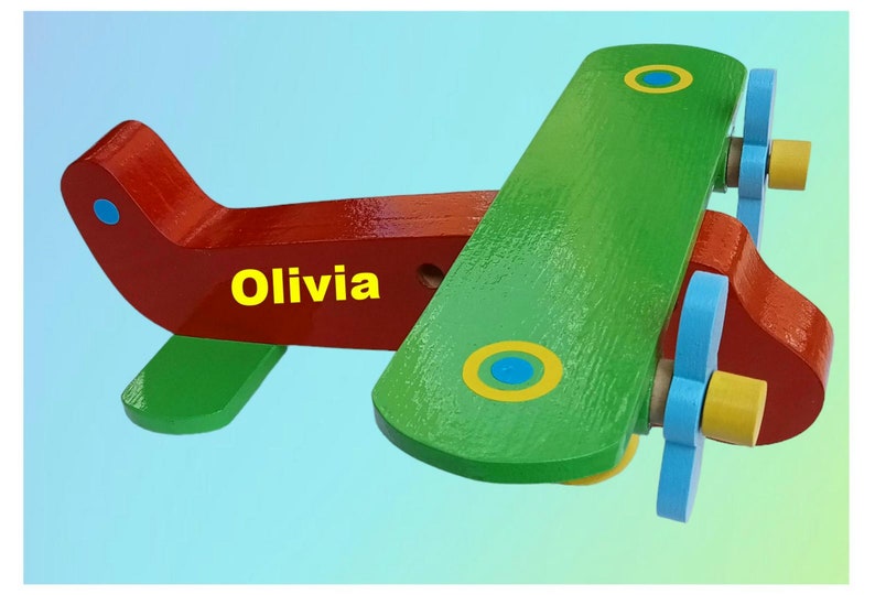large toy wooden aeroplane, personalized toy, aeroplane, hand made toy, large wooden plane, boys and girls toys, child's birthday gift image 7