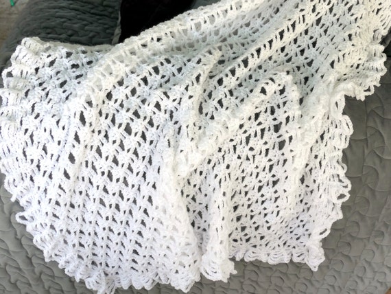 Crochet christening shawl hotsell