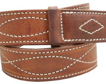 Handmade Leather Mechanics Belt, Figure 8 Stitch, Amish Made