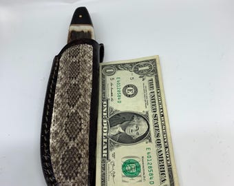 Fodero per coltello a sonagli autentico fatto a mano