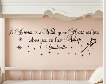 Fairy Wall Decal - Little Princess Wall Decal Girls Room, Removable Wall Stickers for Baby Nursery Girls Bedroom Decor, Princess Quotes #77