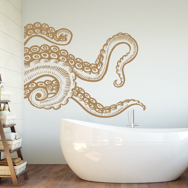 Octopus Wall Decal Etsy
