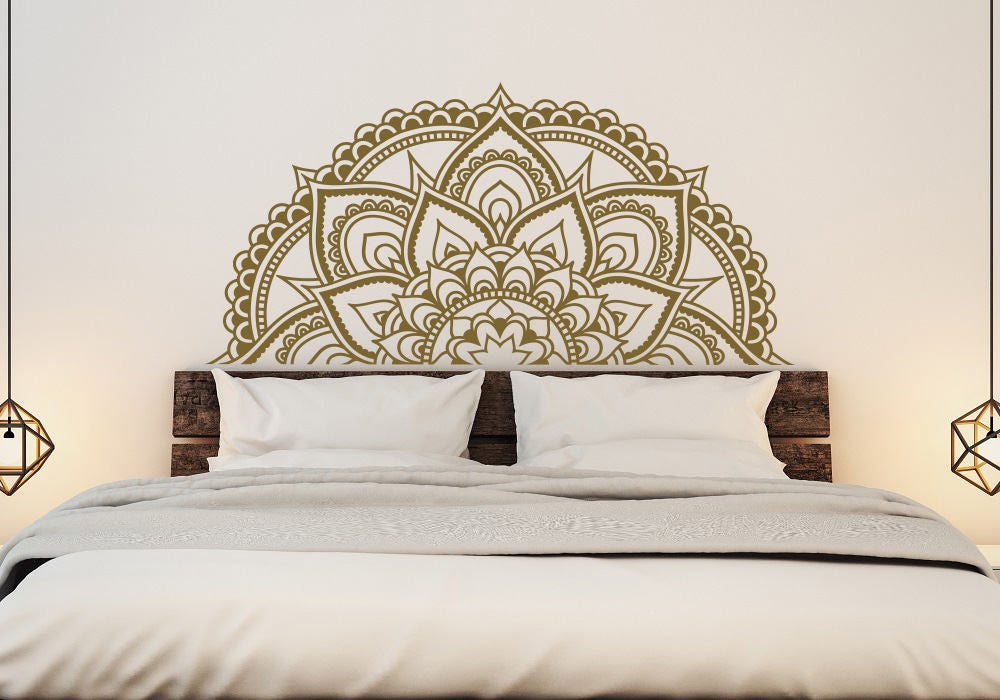 Mandala Decal Master Bedroom Wall Decor Half Mandala Car Etsy