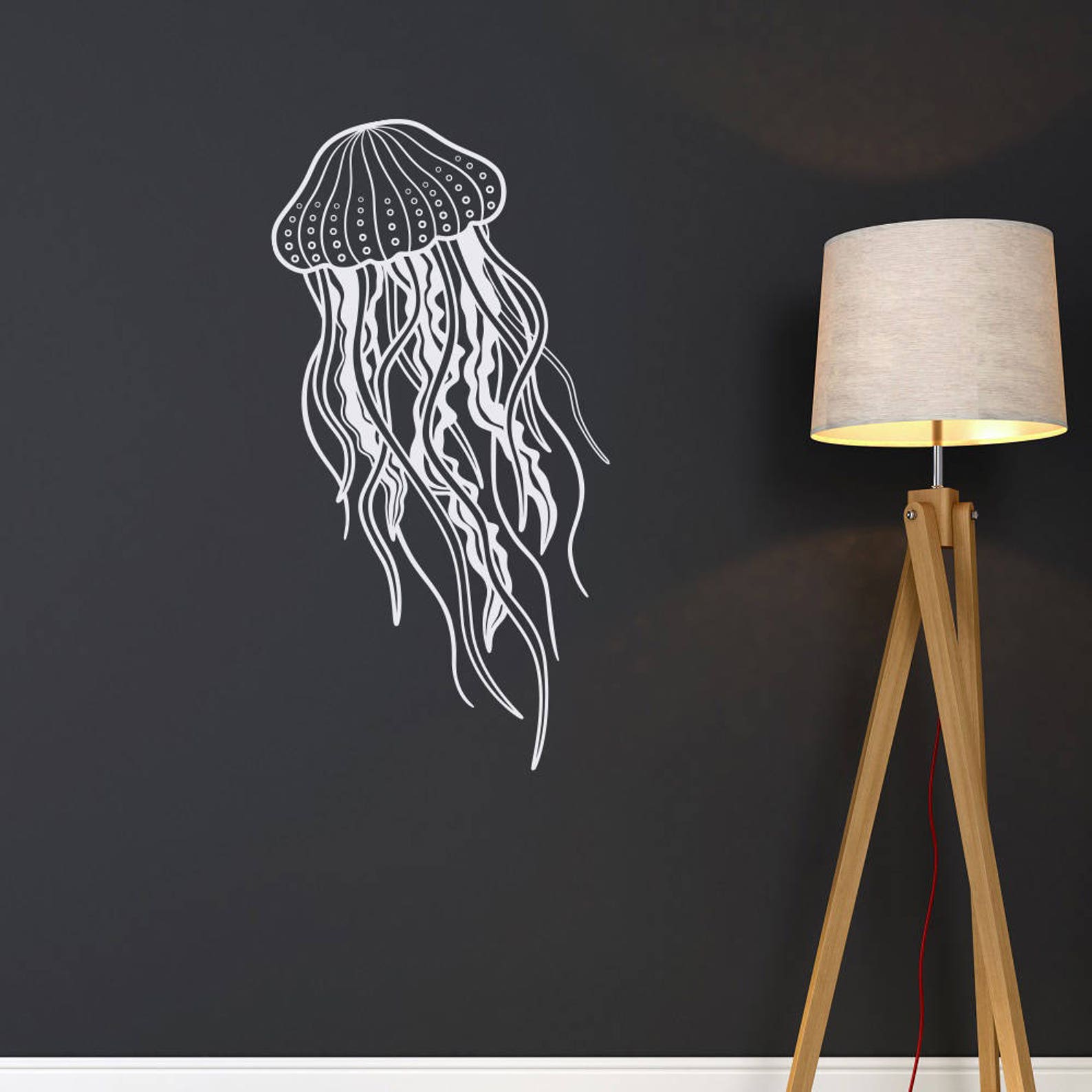 Jellyfish Removable Vinyl Wall Decal Sea Ocean Wall Decal Etsy