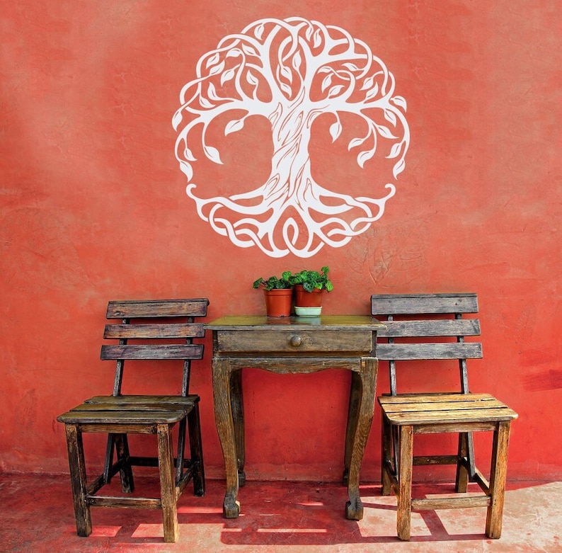 Tree of Life Wall Decal Tree of Life Wall Art Tree of Life Etsy