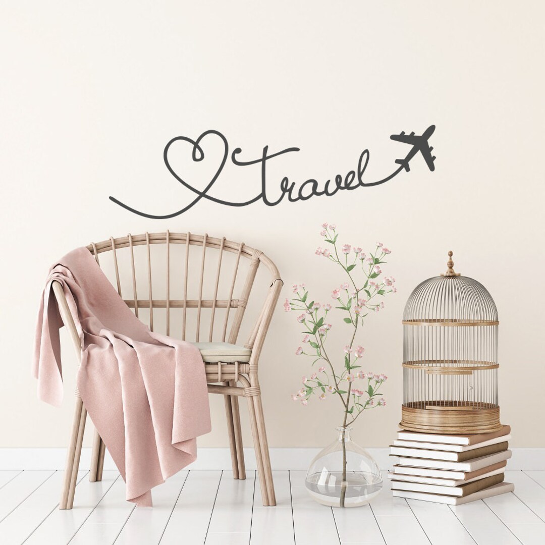 Travel Wall Sayings Decal Travel Wall Quote Travel Love Etsy
