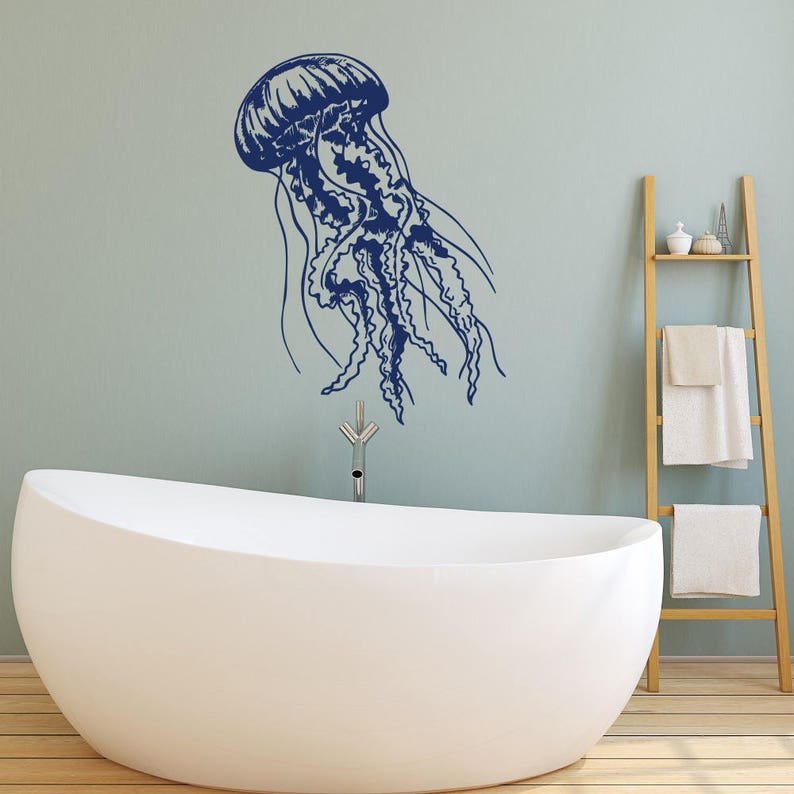 Jellyfish Wall Decal Sticker Sea Life Wall Decals Jelly Etsy